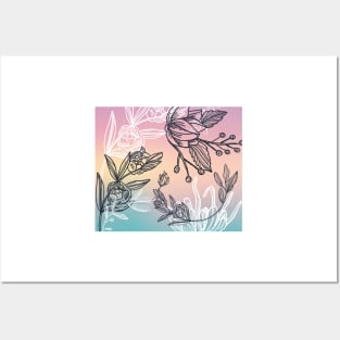 Abstract Floral Pastel Posters and Art